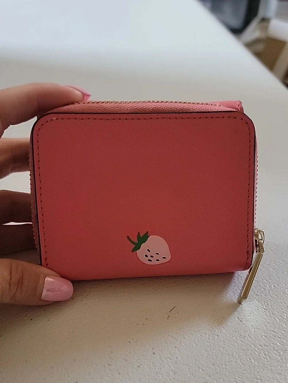 kate spade Picnic In The Park Small Trifold Wallet With Strawberries